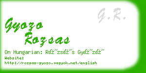 gyozo rozsas business card